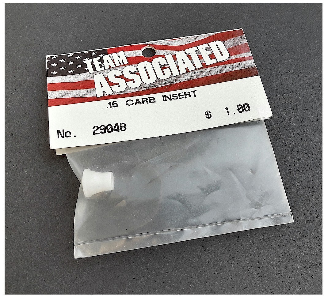 Vintage RC Team Associated 29048 Carburetor Insert for .15 Engine (2900)OldStock