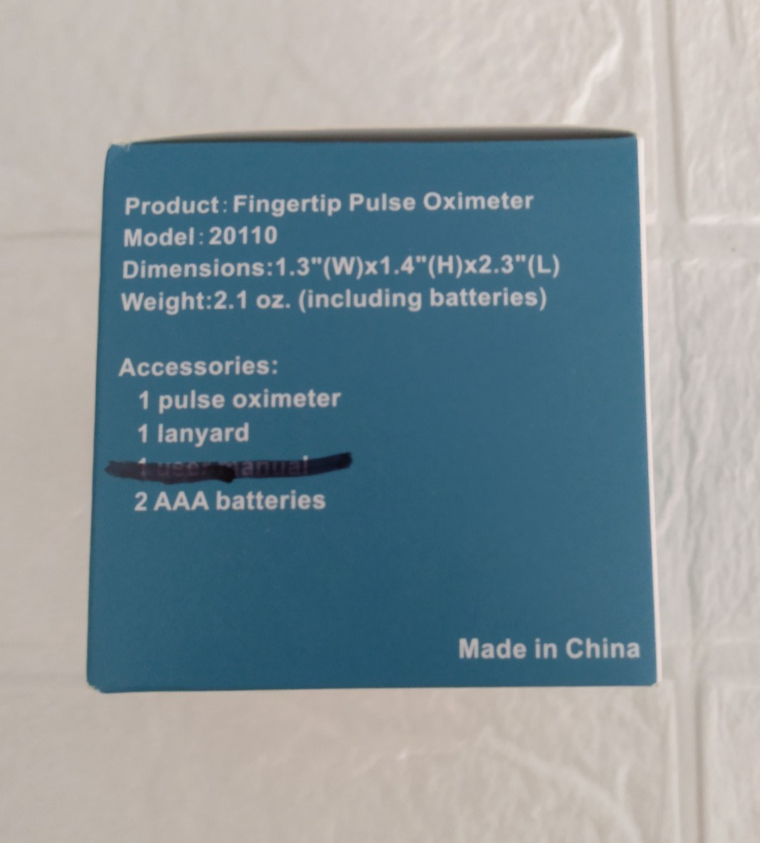 Proactive Medical Products Fingertip Pulse Oximeter With Lanyard [Model: 20110]