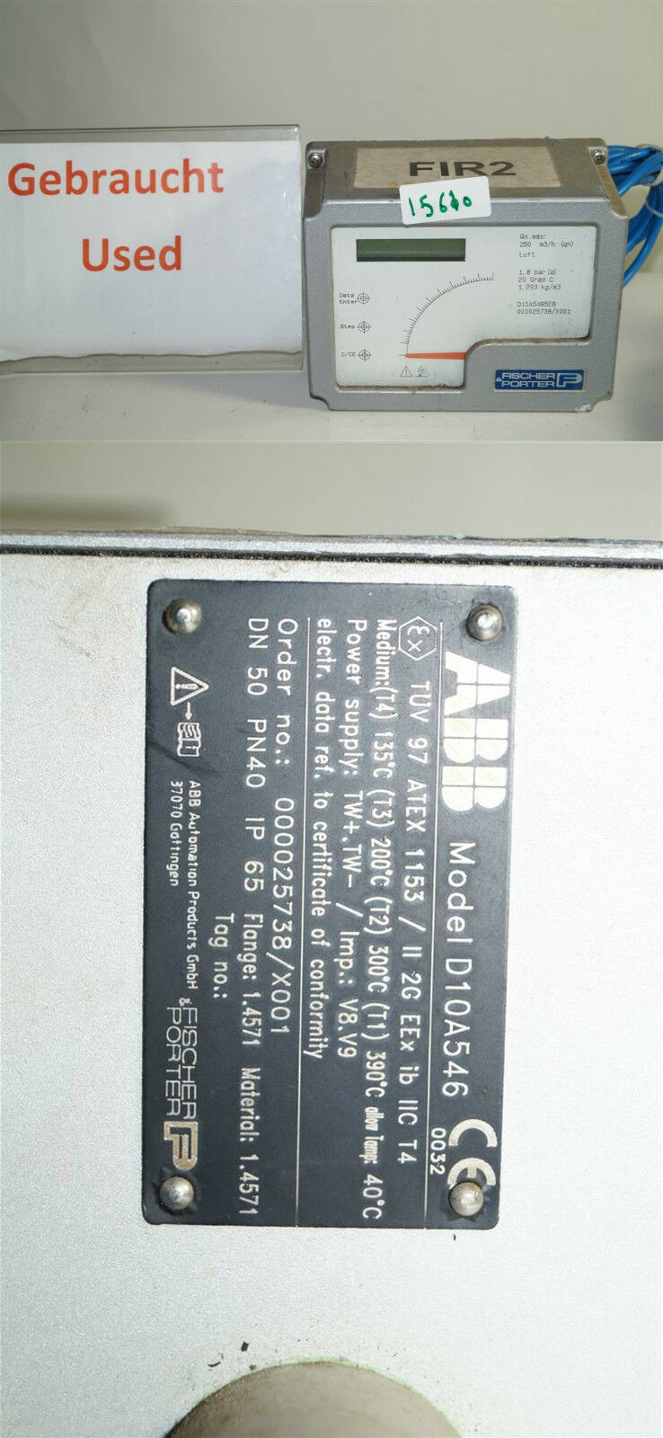 Fischer porter D10A546, D10A5465EB MAGNETIC FLOWMETER 000025738