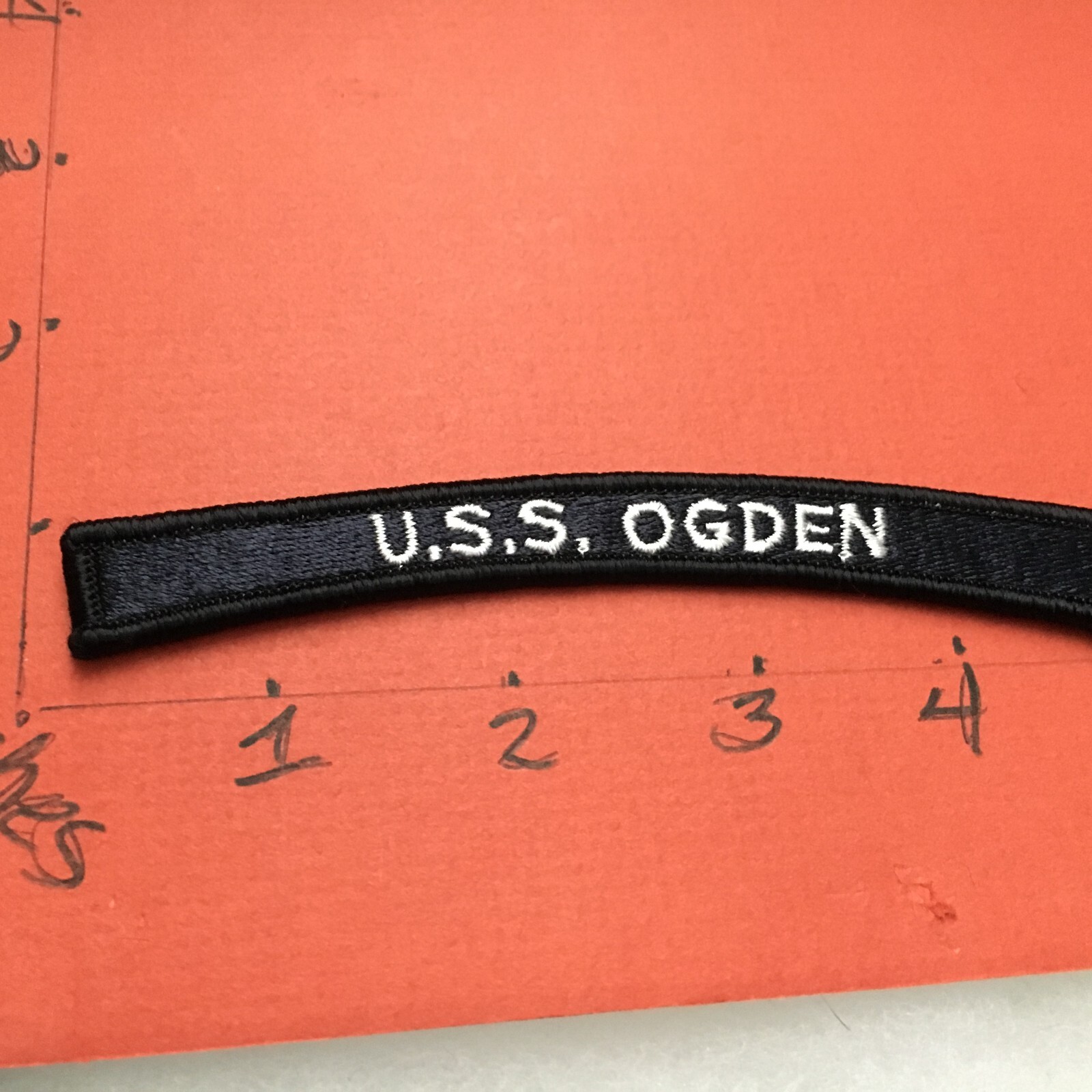 US NAVY SHOULDER STRIP TAB rocker Patch 12/1/22 USS Ogden