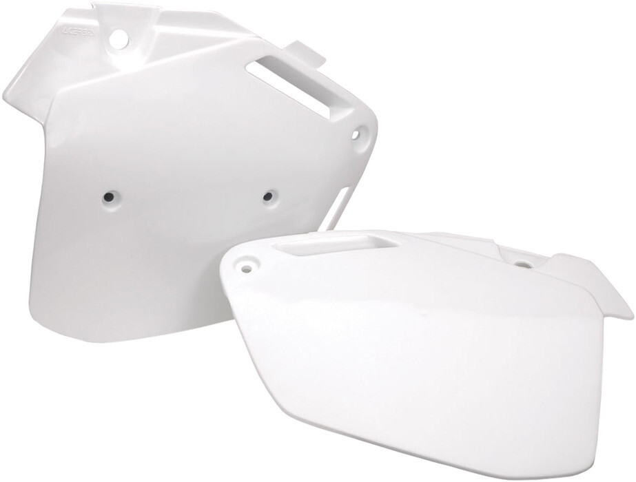 Acerbis Side Number Plates Panels White CR500R 91-01 CR250R 90-91 CR125R 91-92
