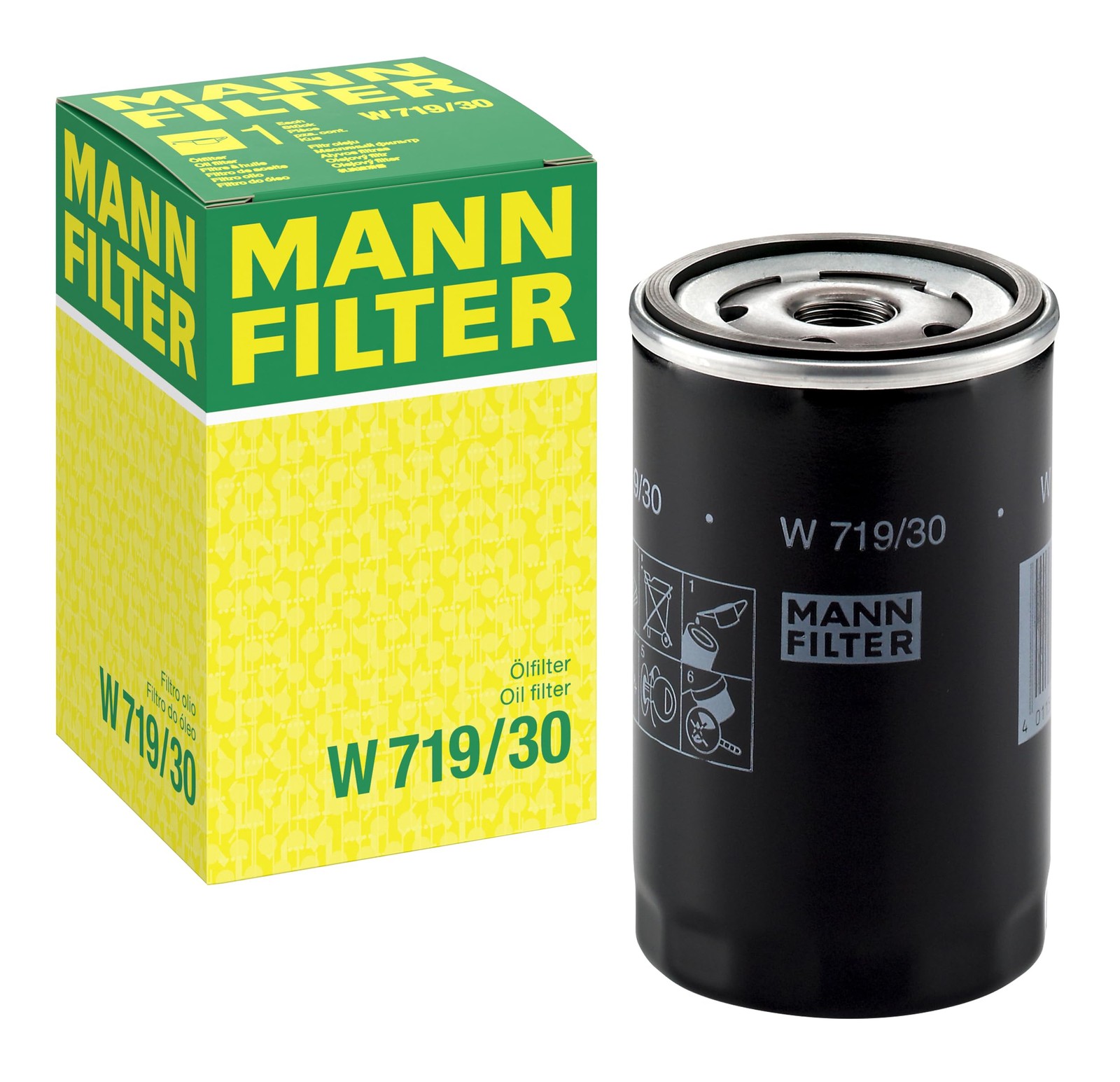 Mann Filter W 719/30 Spin-On Oil Replacement Compatible With VW...