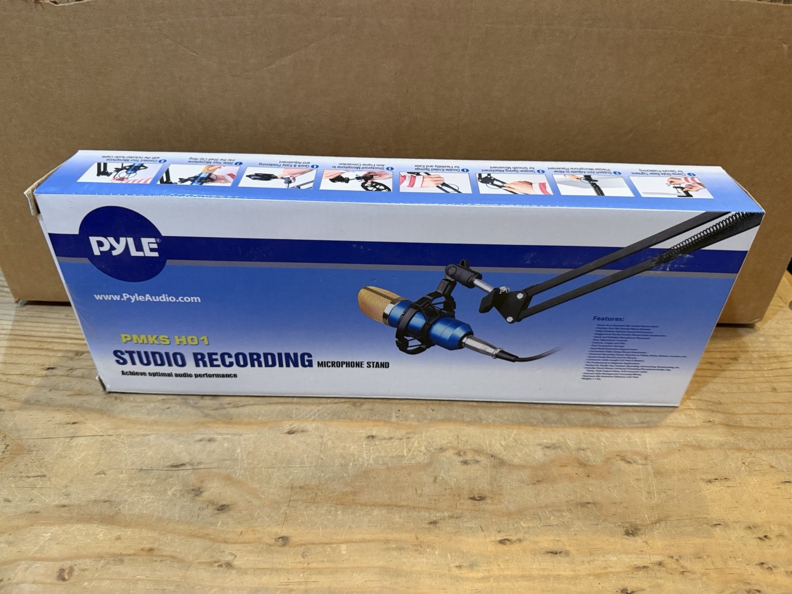 Pyle Suspension Boom Microphone Stand & Simple Clamp-Style Installation PMKSH01