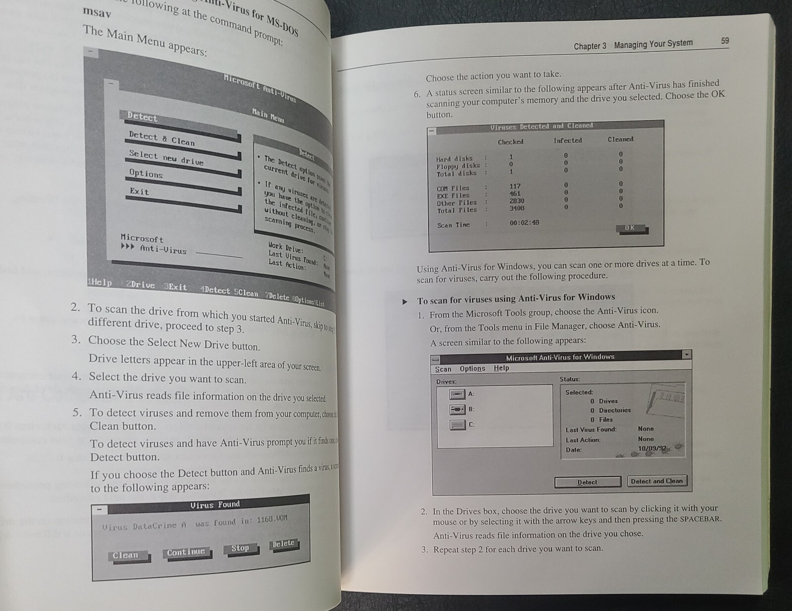 Vintage Microsoft MS-DOS 6.2 Operating System User Guide Manual Book 1993 PC