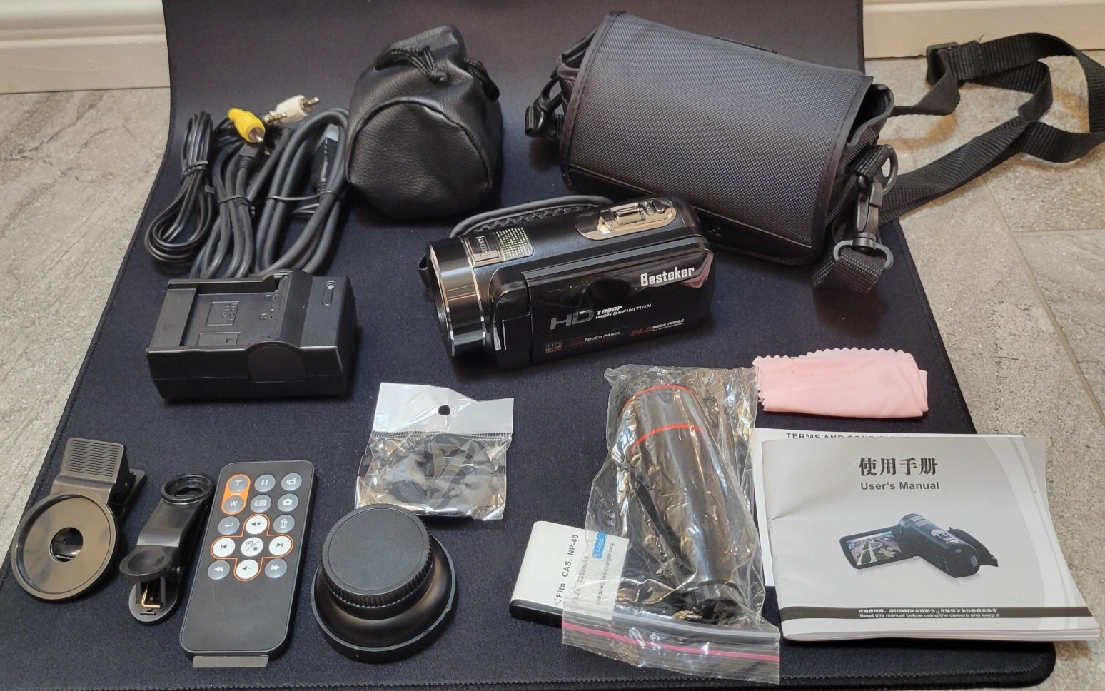 OB Besteker Camera Camcorder HD 1080P 24 MP 16X Digital Zoom & Video accessories