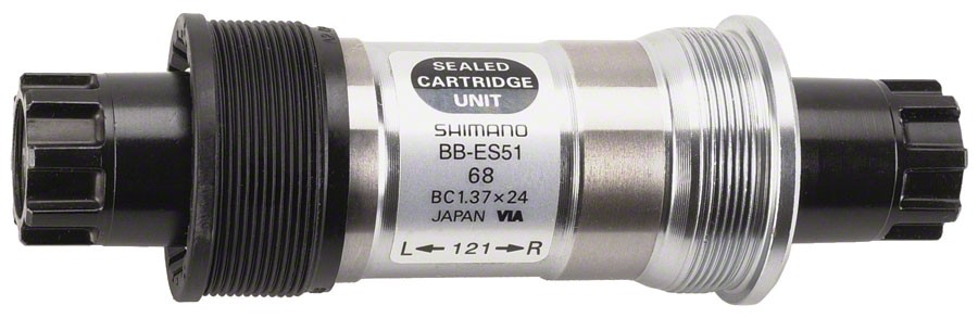 Shimano BB-ES51 Octalink V2 Bottom Bracket - 68x121mm BSA, Threaded, Black
