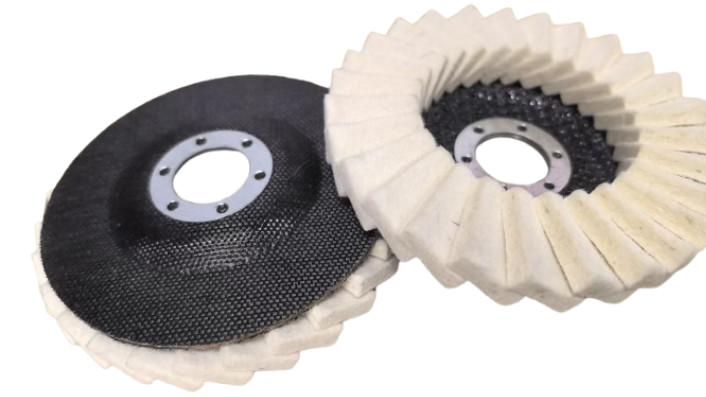 4.5" Wool Felt Polishing Wheel Granite Marble Metal Mirror Finish Buffer