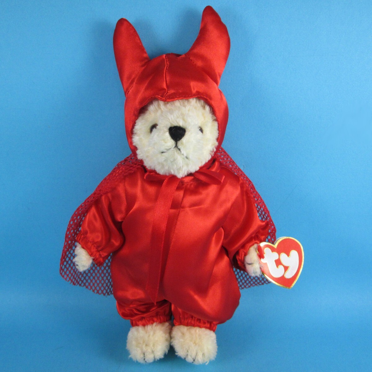 Ty Beanie Babies Baby Devlin Bear 2000 Attic Treasures plush Halloween Devil