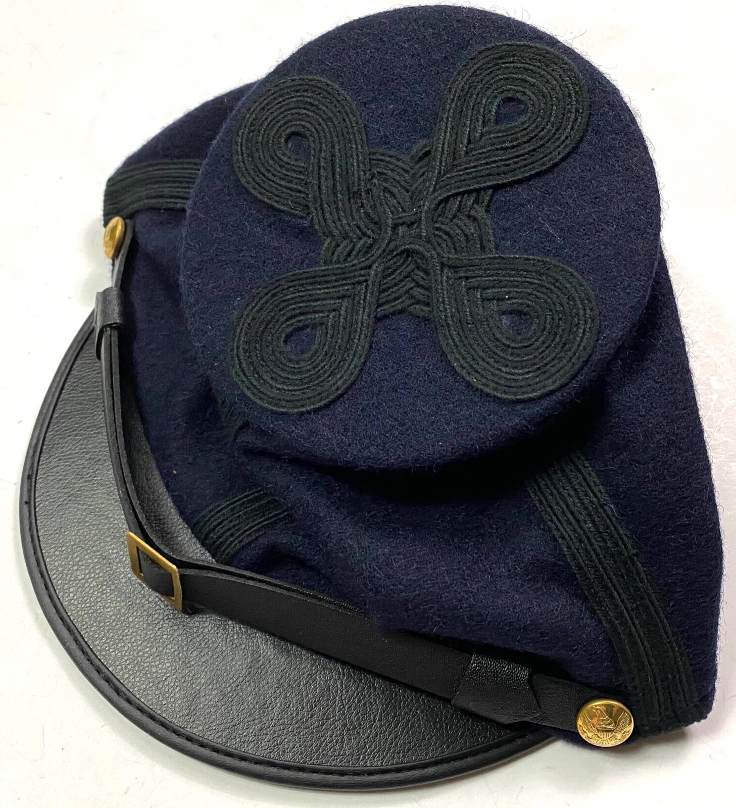 CIVIL WAR US UNION SENIOR GENERAL OFFICER WOOL KEPI FORAGE BUMMER CAP-MEDIUM