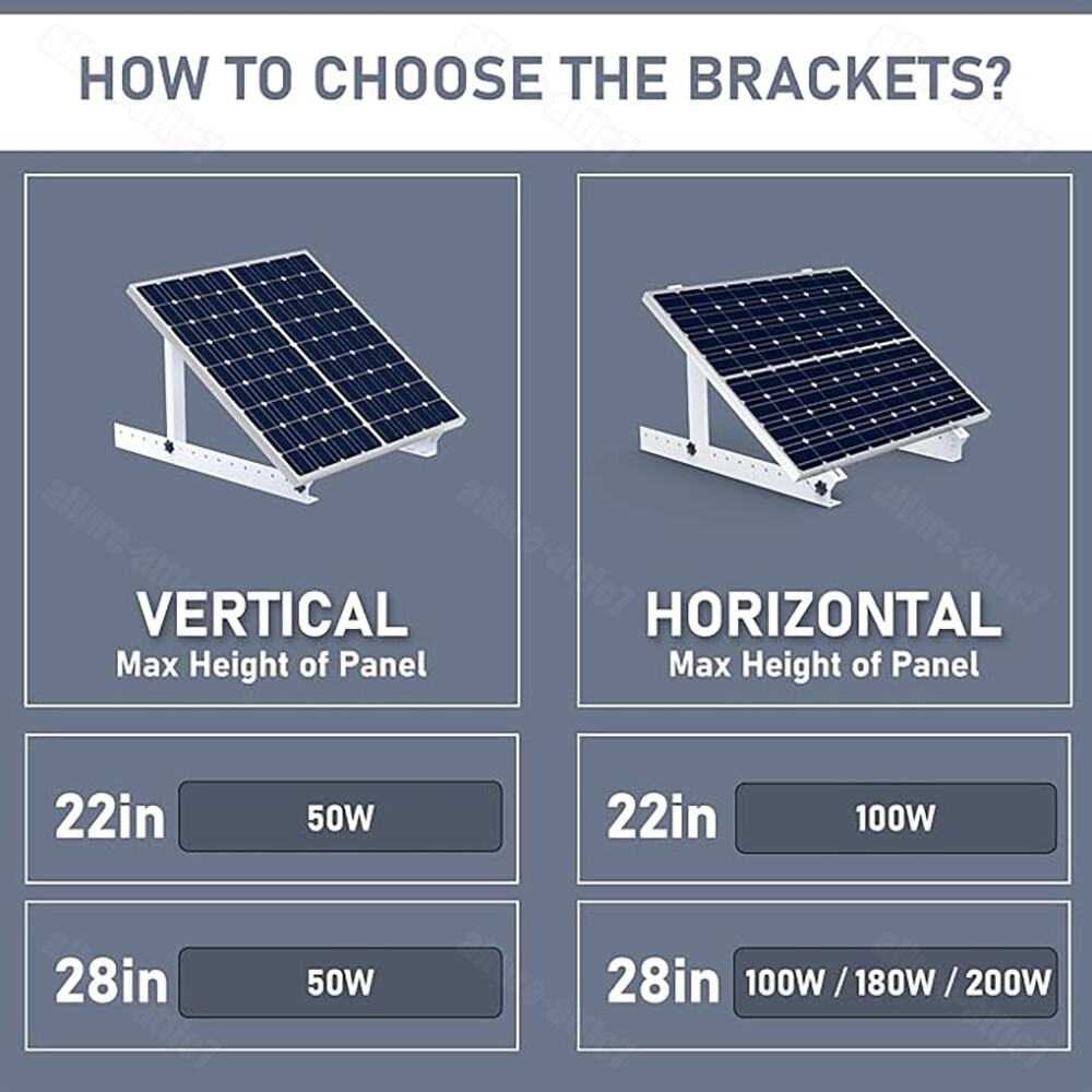 Adjustable Solar Panel Tilt Mount PV Brackets for Any Flat Surface RV Roof Boat