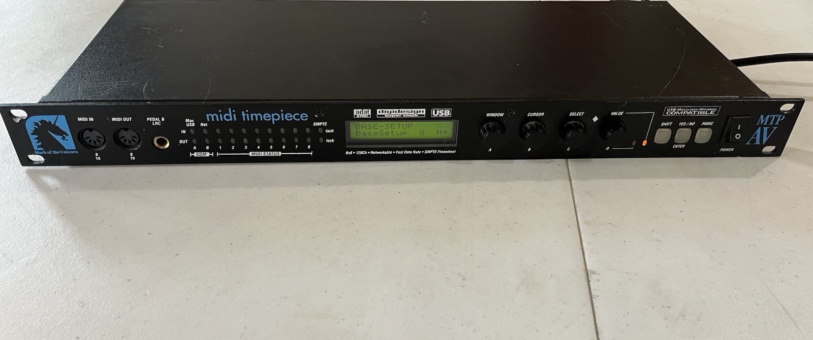 MOTU MIDI Timepiece AV (MTP AV) Professional MIDI Interface & SMPTE Synth Asis