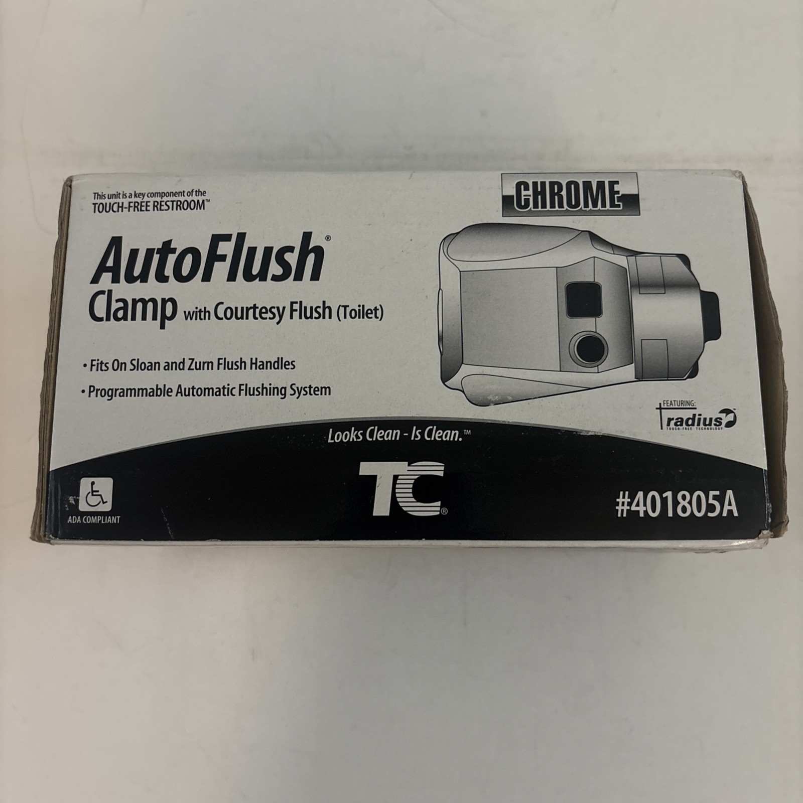 Technical Concepts #401805A CHROME Auto Flush Clamp-On Toilet Flushing System