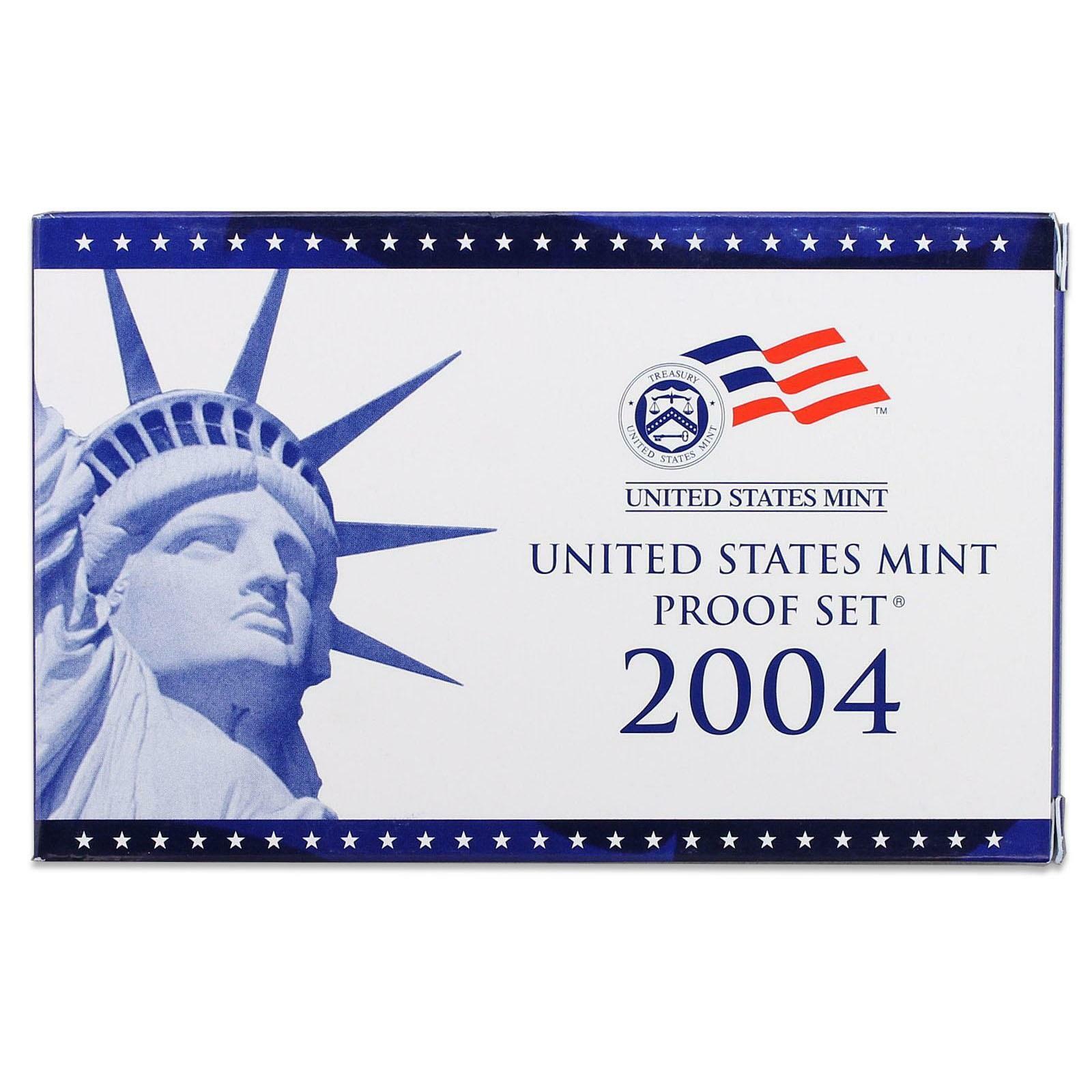 2004 S Proof Set Original Box & COA 11 Coins CN-Clad