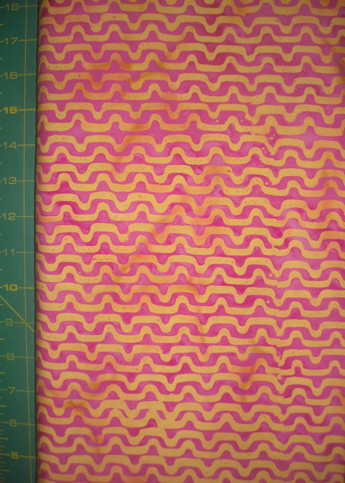 AvLyn Pink/Yellow Zig Zag BATIK QUILT FABRIC