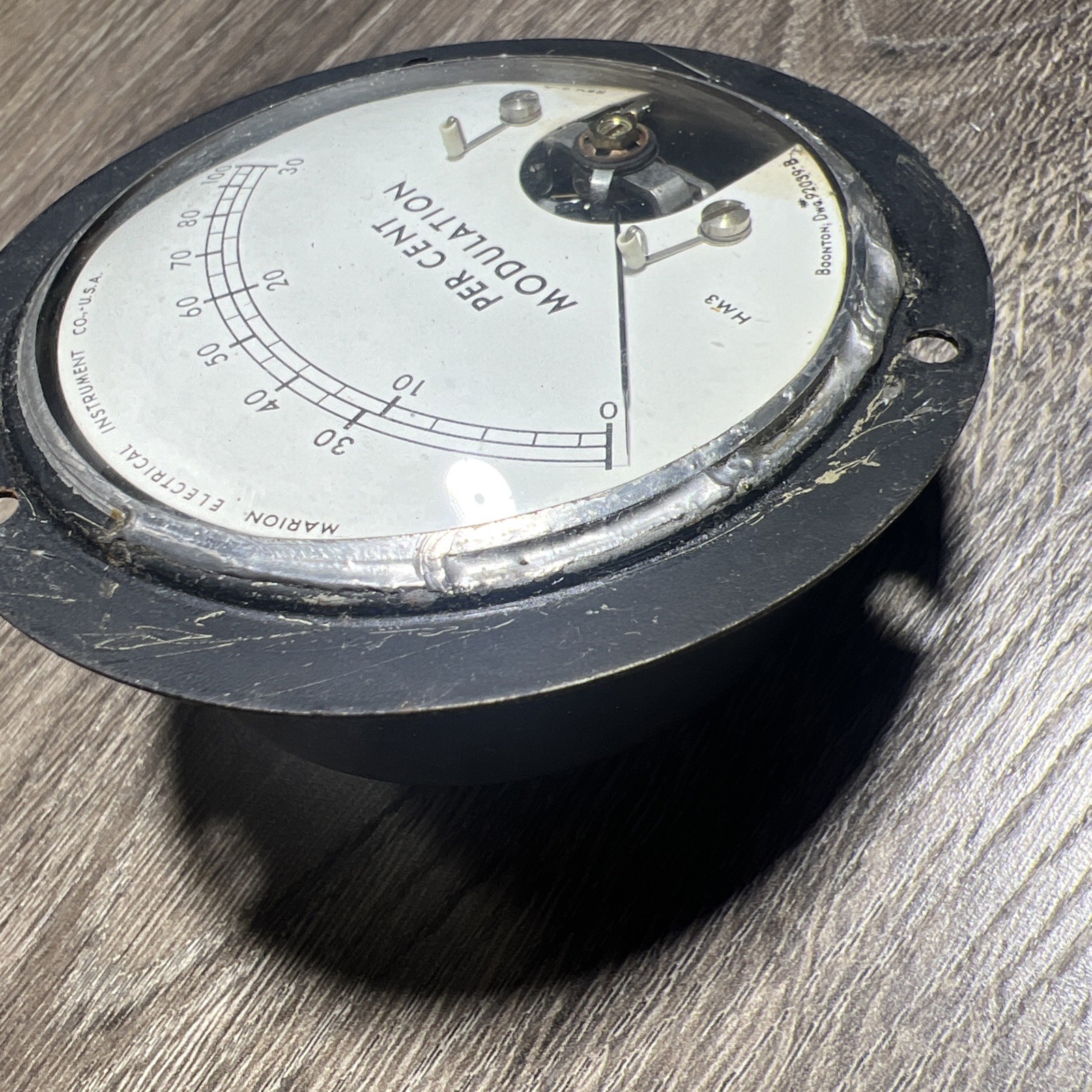 Marion Electrical HM-3 Aviation Aircraft Percent Modulation Meter 92039-B