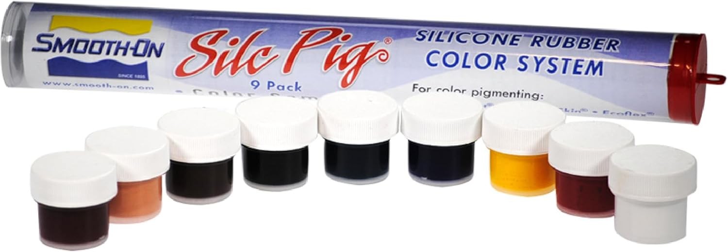 Smooth-On Silc Pig™ Color Pigments for Silicone, 9 Count (Pack of 1), Black