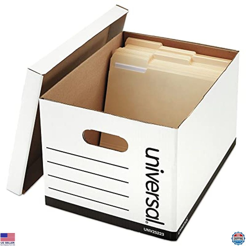 Universal 9523001 Economy Record Storage Boxes - 12"x15"x10" - Letter/Legal -