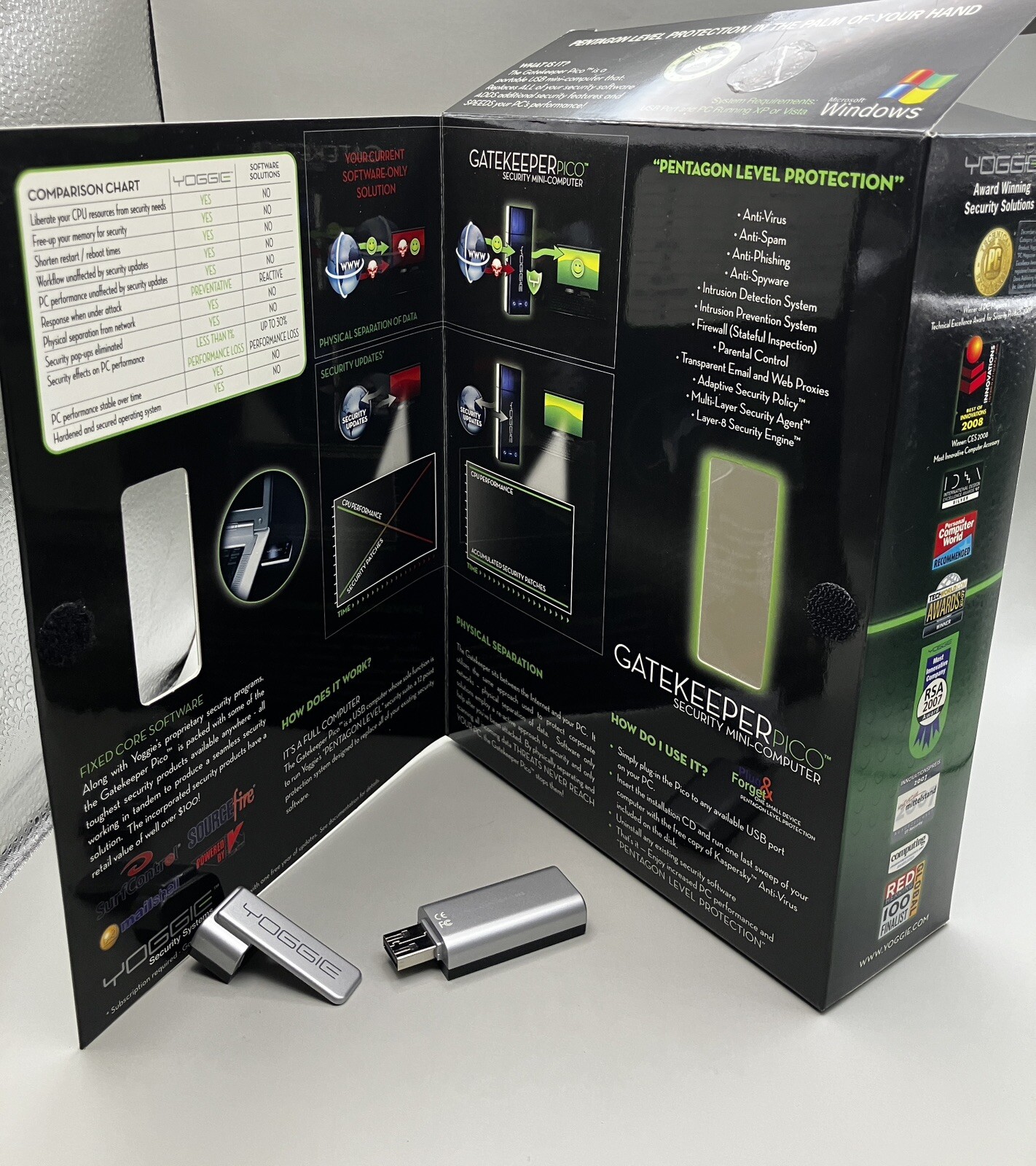 personal internet security portable USB 2007 Yoggie security for Window preowned