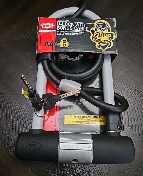 Bell Sports Catalyst 550 Bicycle U-Lock with Bonus Cable  Anti Theft - Brand New