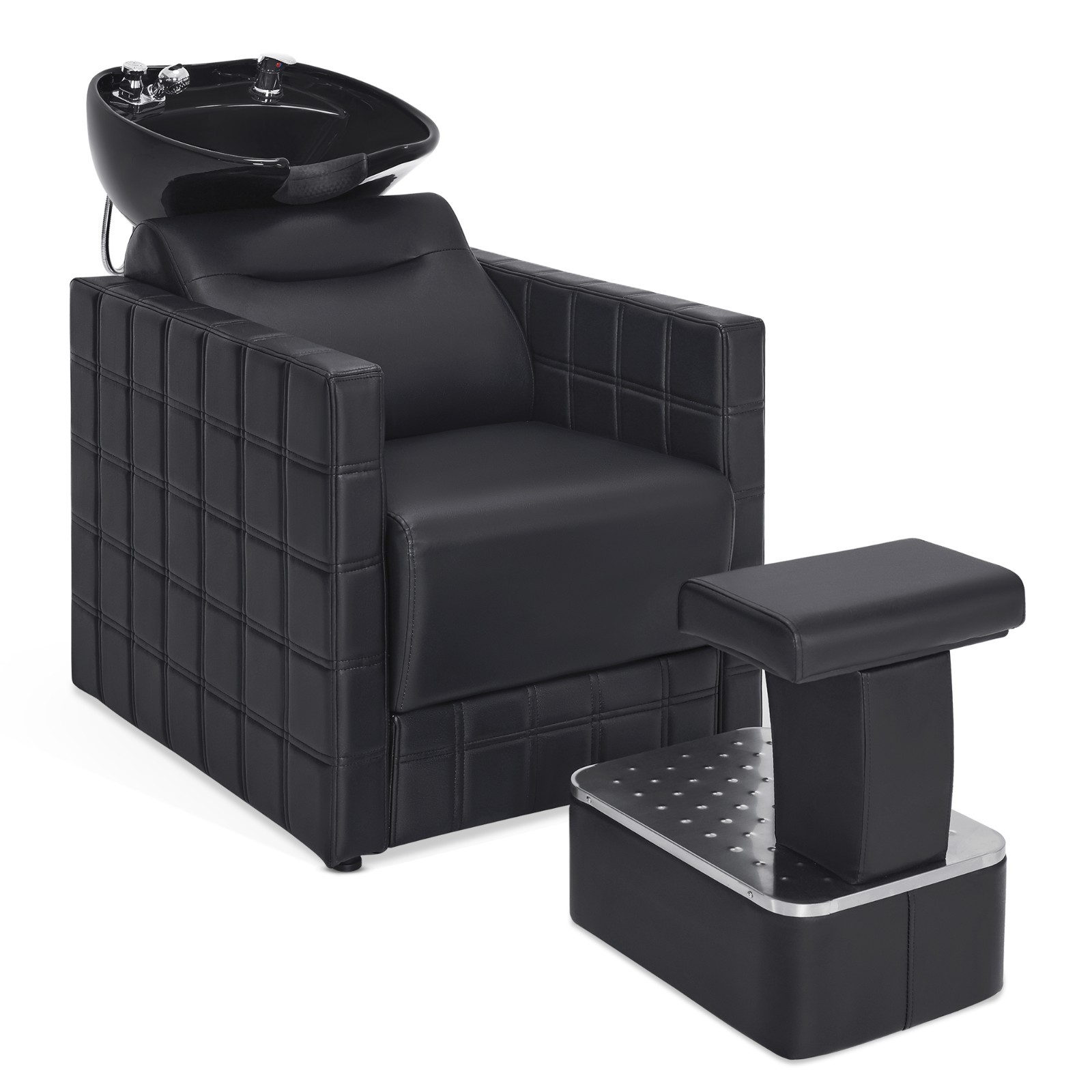 BarberPub Backwash Shampoo Station Chair, Salon Shampoo Bowl Chair for Spa 9083