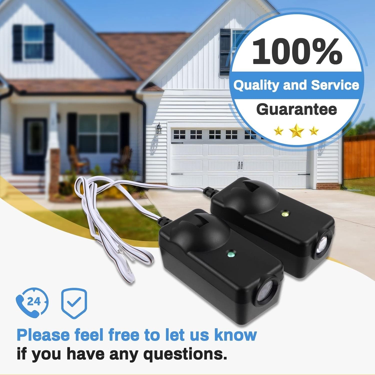 Safety Sensor Kit, Replacement for Craftsman/Chamberlain/Liftmaster Garage Do...