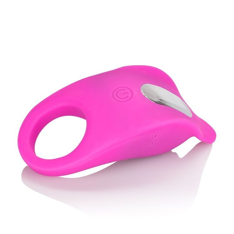 Passion Enhancer Teasing Silicone Rechargeable Vibrating Ring Pink, New