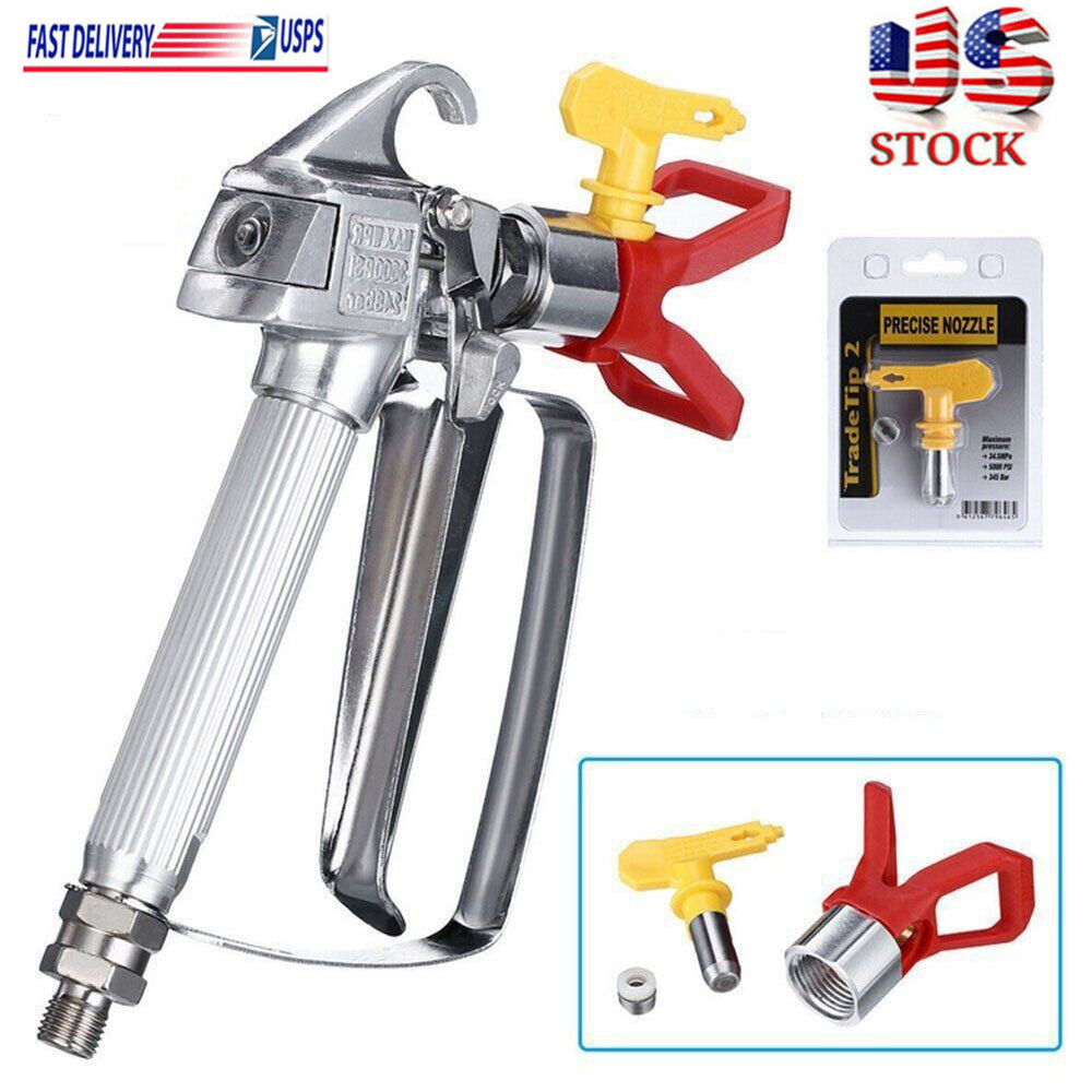 3600PSI Airless Paint Spray Gun with 517 Tip Nozzle Guard For Wagner Sprayers