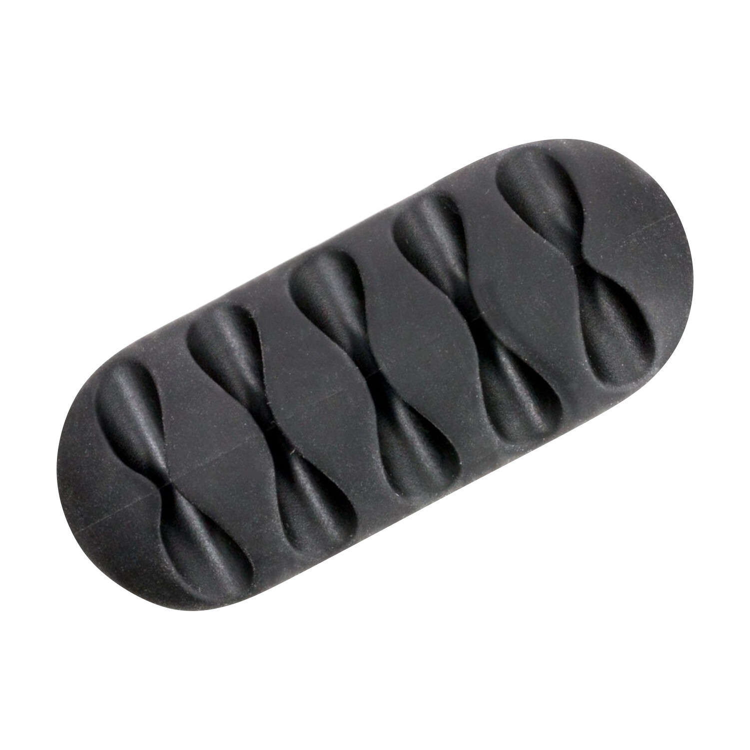 Rok Hardware Multipurpose Quintuple Cable Clip, Desktop Cable Organizer, Black