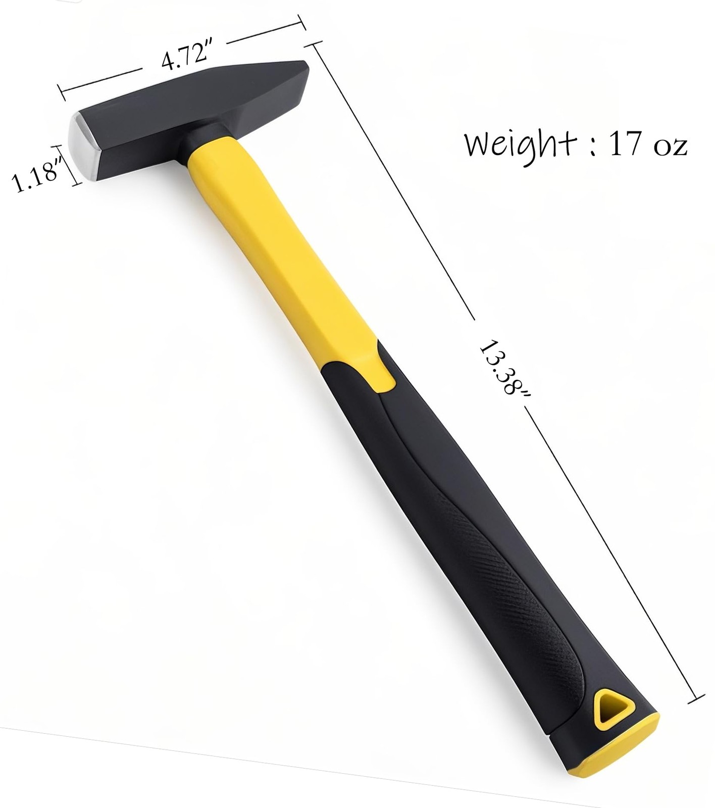 17 Oz Blacksmith Hammerantishakingantirustshockproof Plastic Handle.