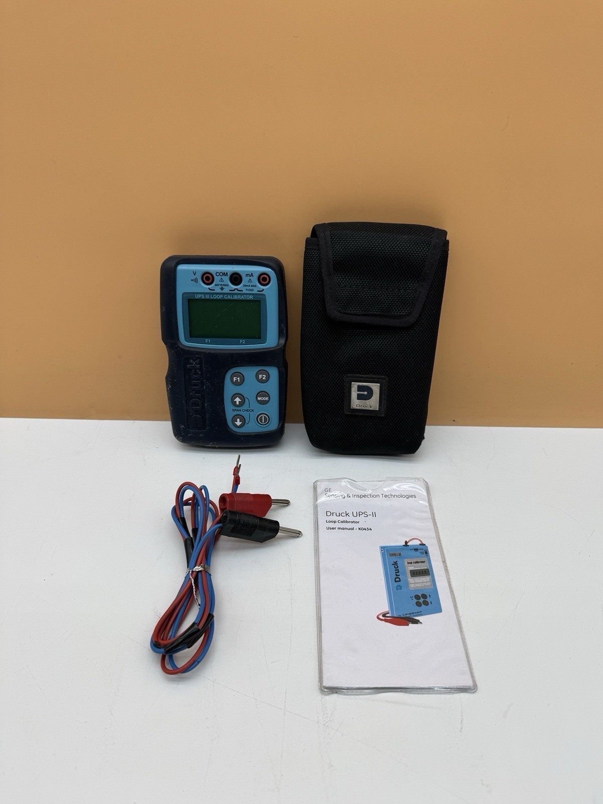 Druck UPS III Loop Calibrator Included Cables And Handbag