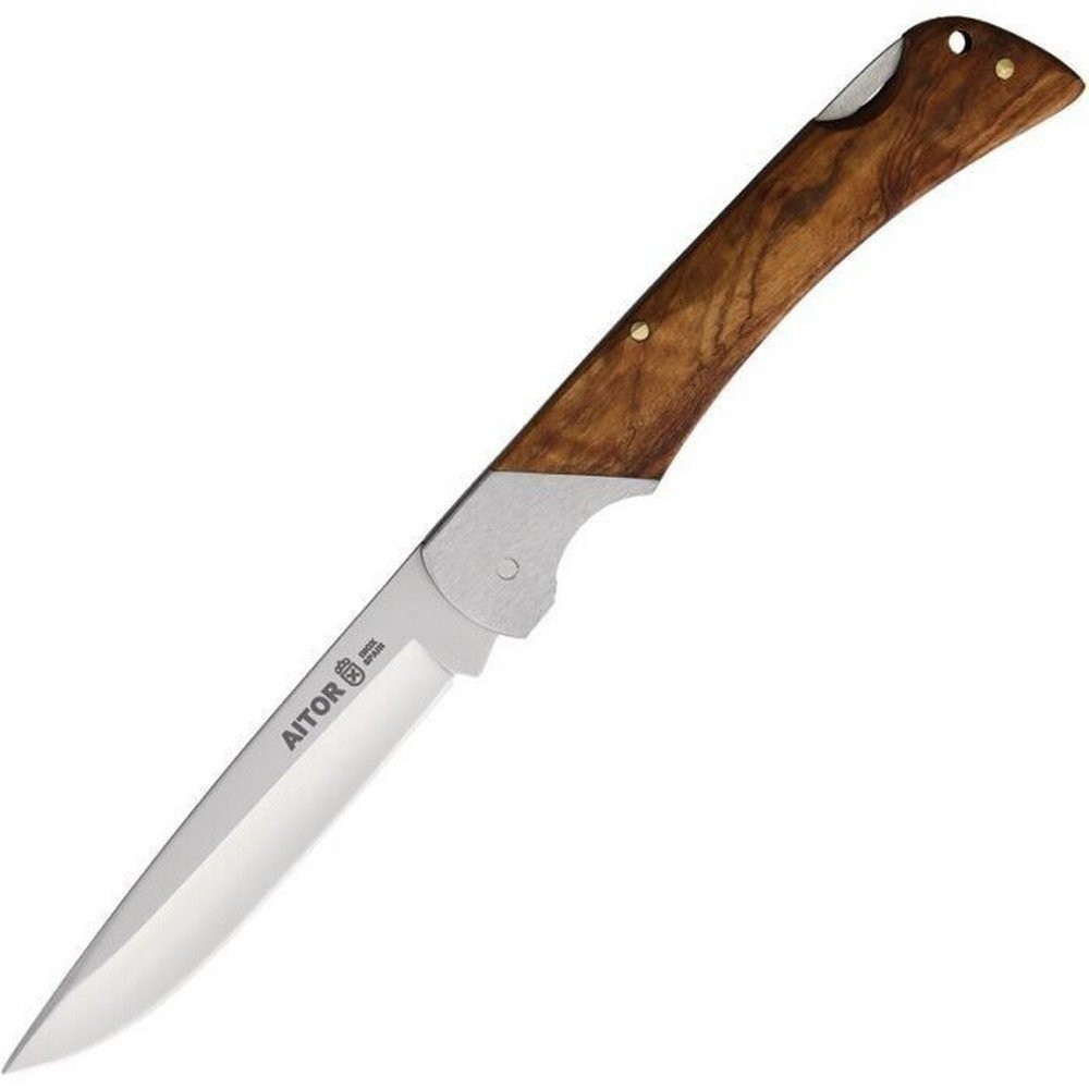 Aitor Command Lockback Folding Knife Stainless Steel Blade Wood Handle - 16109
