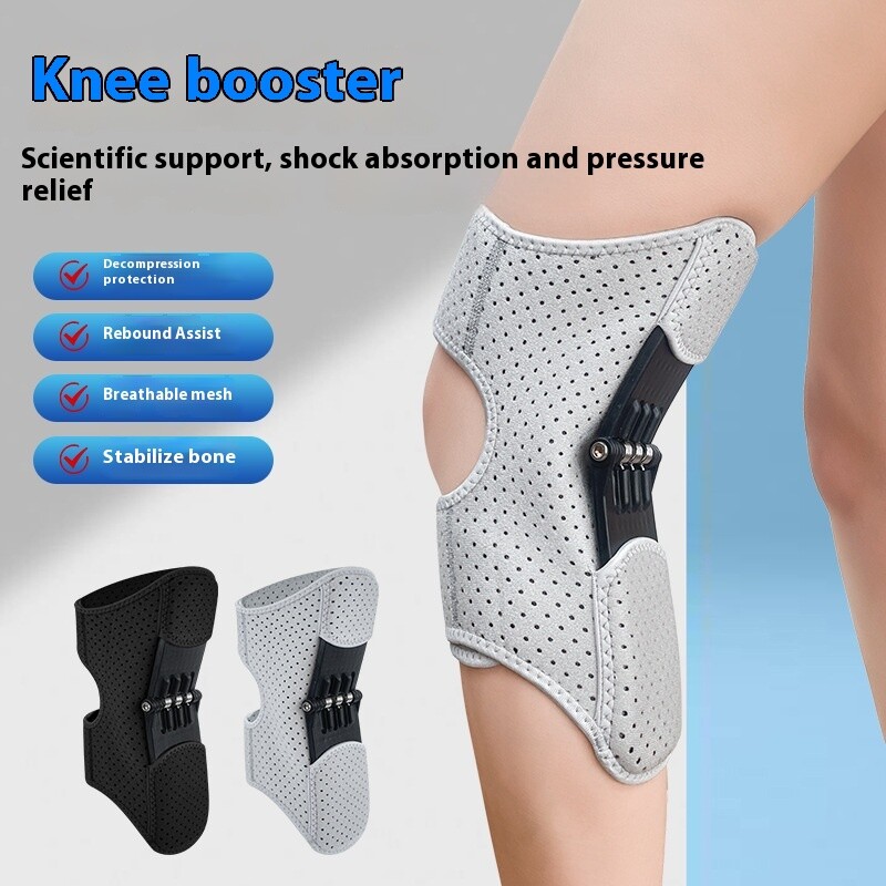 Power-Knee Brace Joint Support Adjustable Breathable Spring Loaded Knee Brace-Wa
