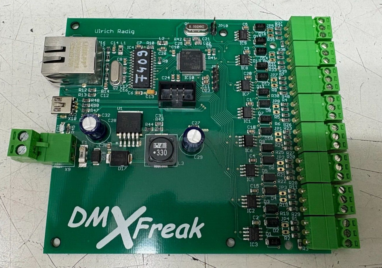 Radig Octo DMX Artnet Node PCB Module Artnet - DMX 8 Universe