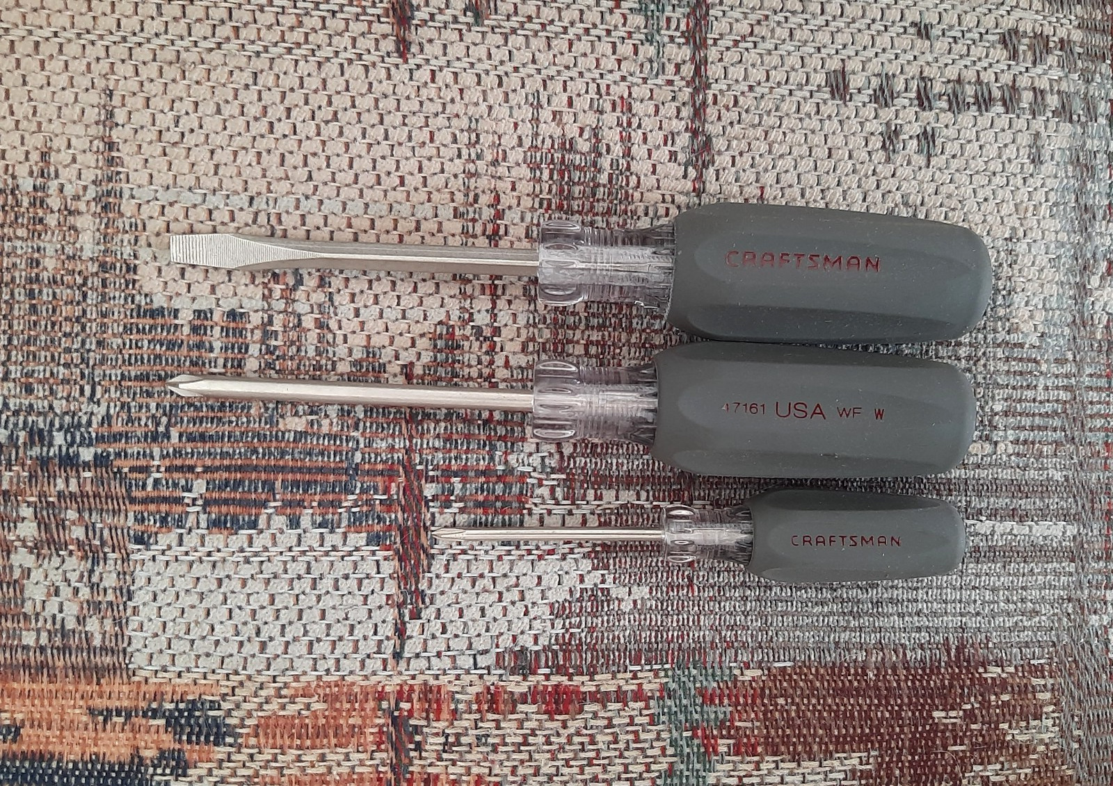 Craftsman 3 Piece Cushion Grip Screwdrivers Phillips And Slotted Made In USA