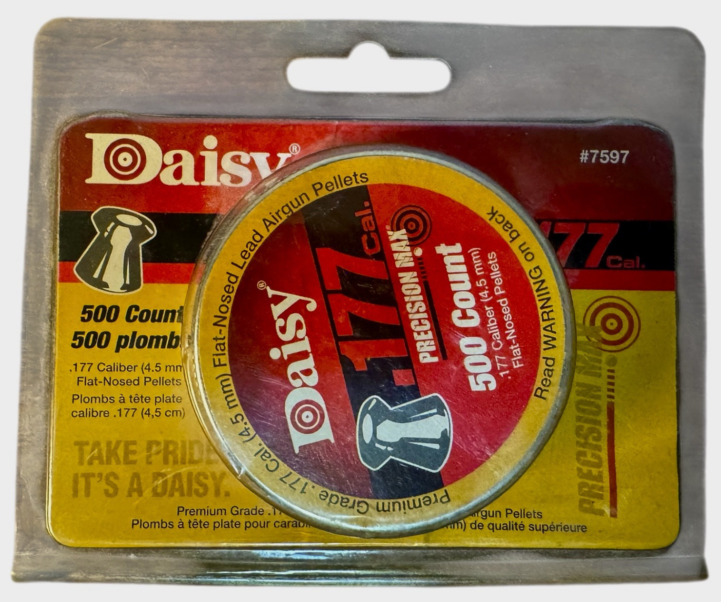 Daisy BB GUN, 500 Count, Flat-Nosed, .177 Cal, Premium Grade, Airgun Pellet