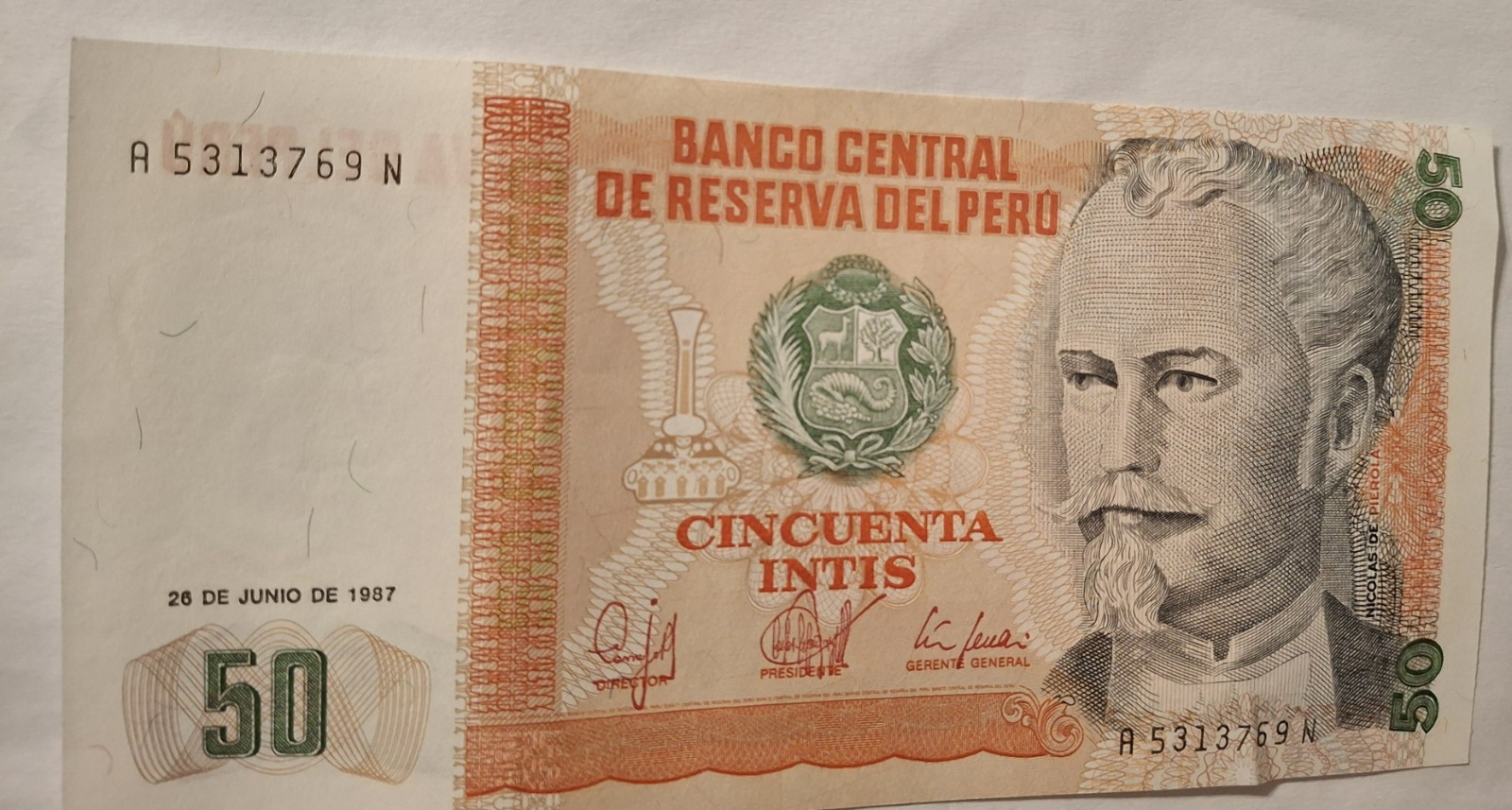 Five South American banknotes used - Peru- sold together