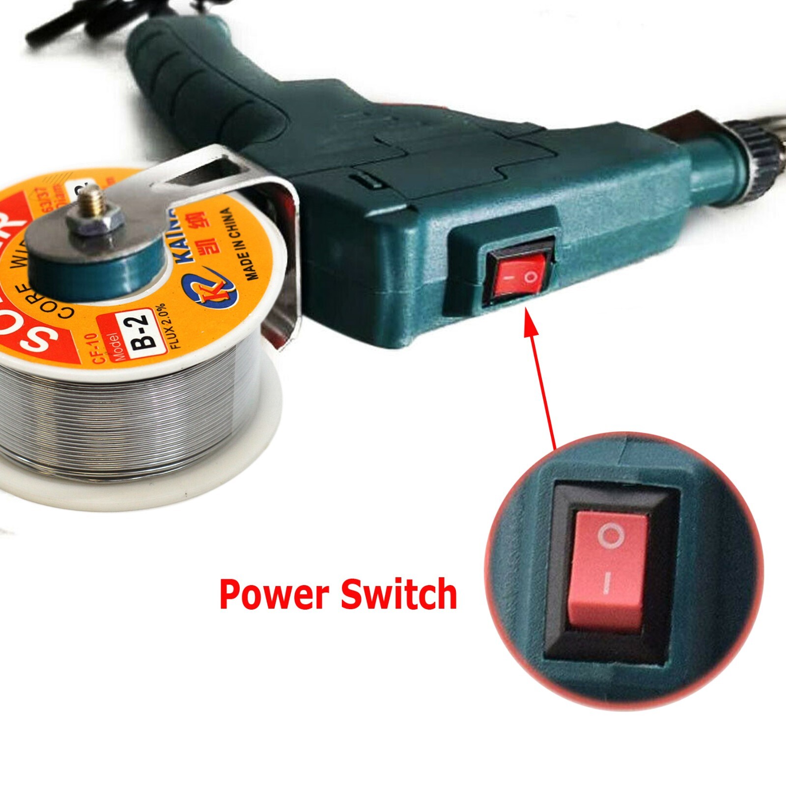 Auto Electric Soldering Iron Gun With FLUX 2% Solder Wire Tin wire 50g 60Watt
