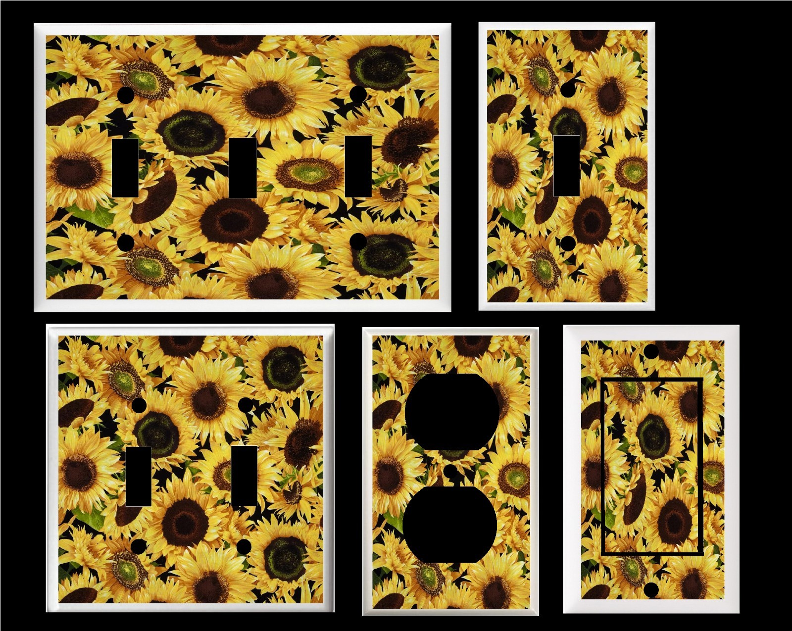 SUNNY SUNFLOWER FIELD #2  IMAGE   LIGHT SWITCH COVER PLATE HOME DECOR