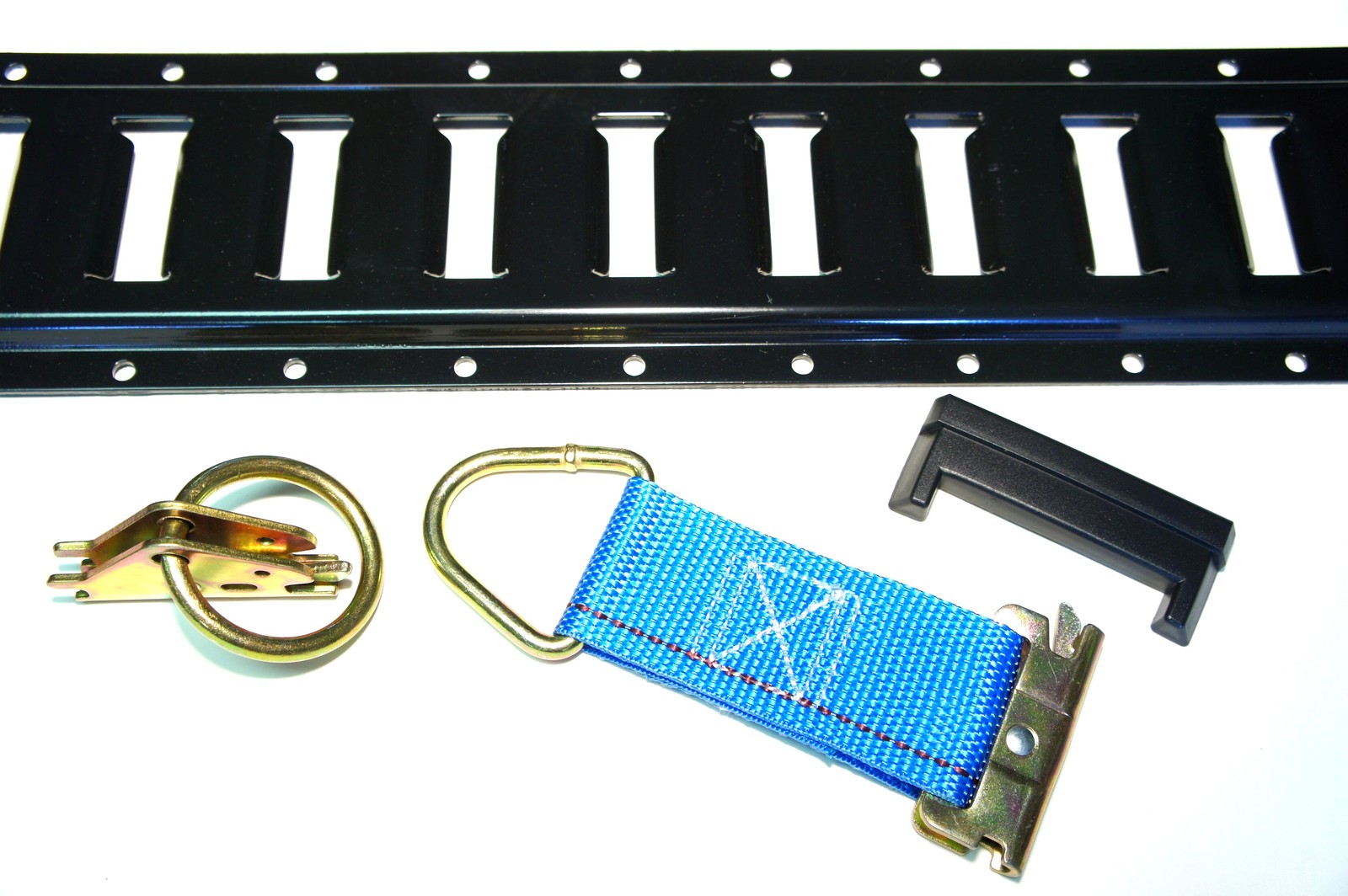 48pc E Track Tie Down Kit Enclosed Trailer Toy Hauler Cargo Van 5' E Track Rails