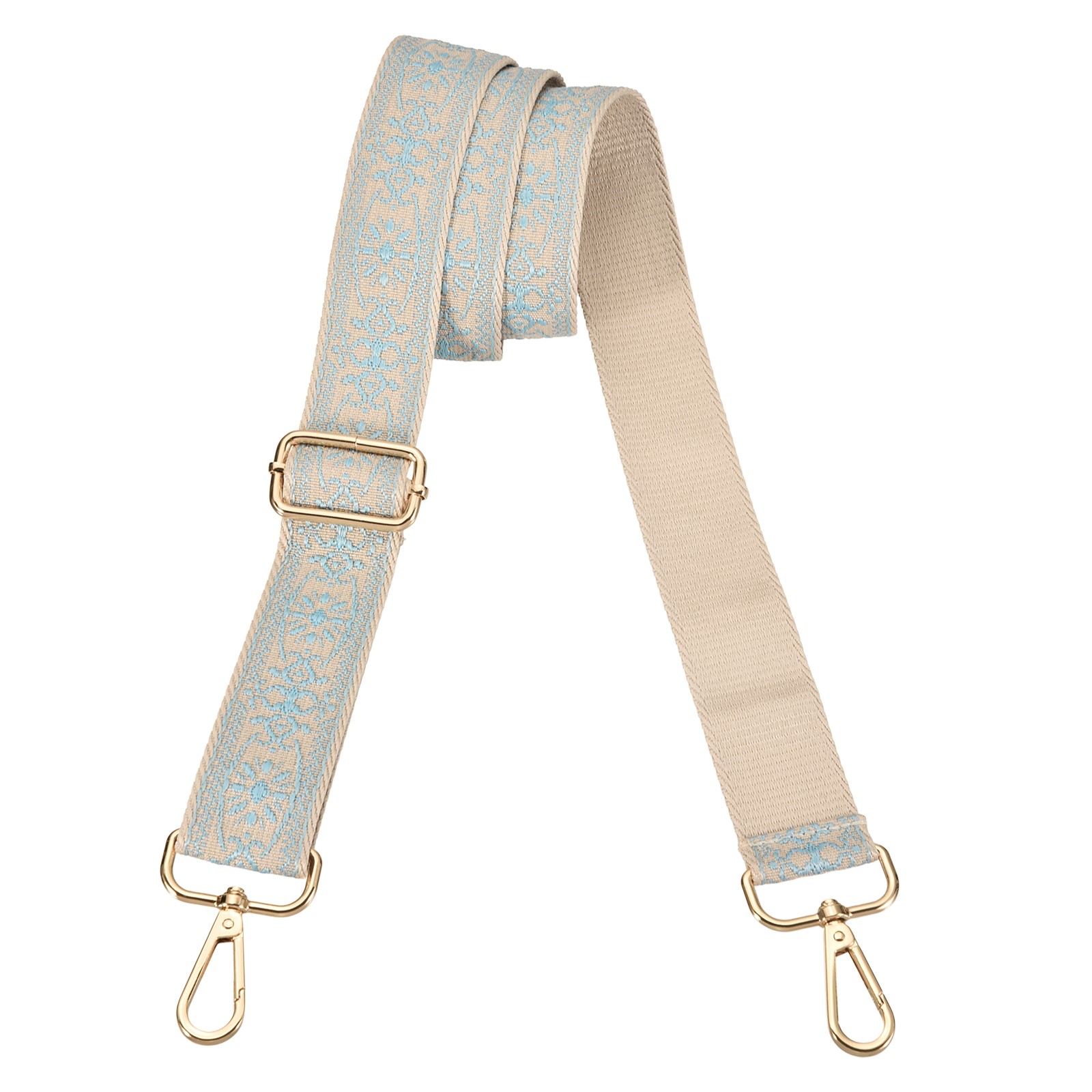 Purse Strap Replacement, Adjustable Canvas Exquisite Patterns, Light Blue