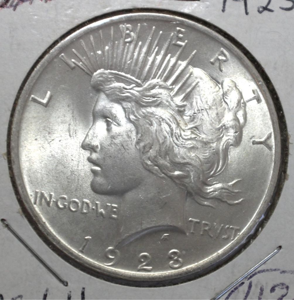 1923-P PEACE SILVER DOLLAR - EXCELLENT HIGH GRADE COIN (REF# PD-117)