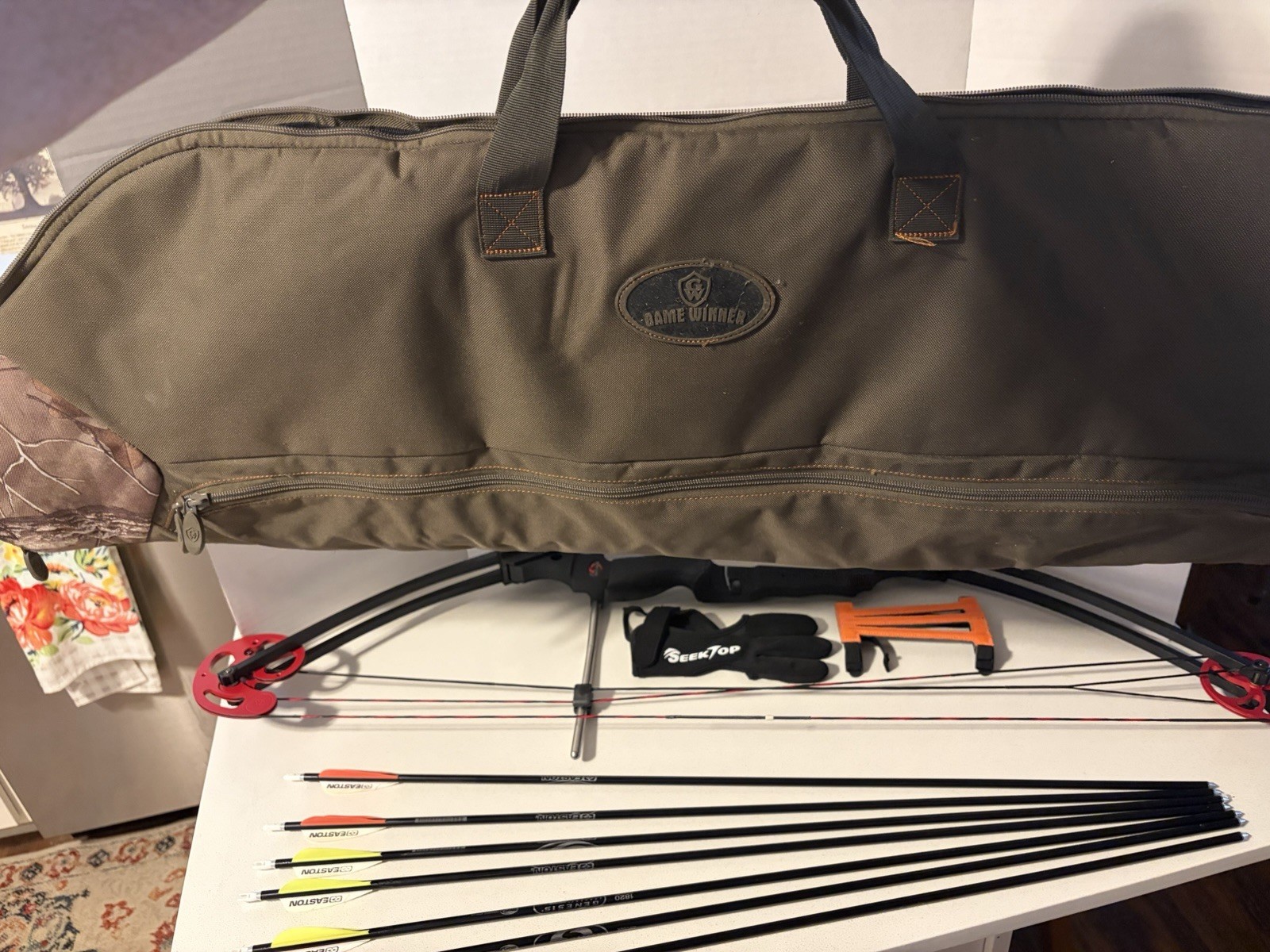 Genesis Original Archery Compound Bow and Arrow Set, Draw Hand-Right, With Case