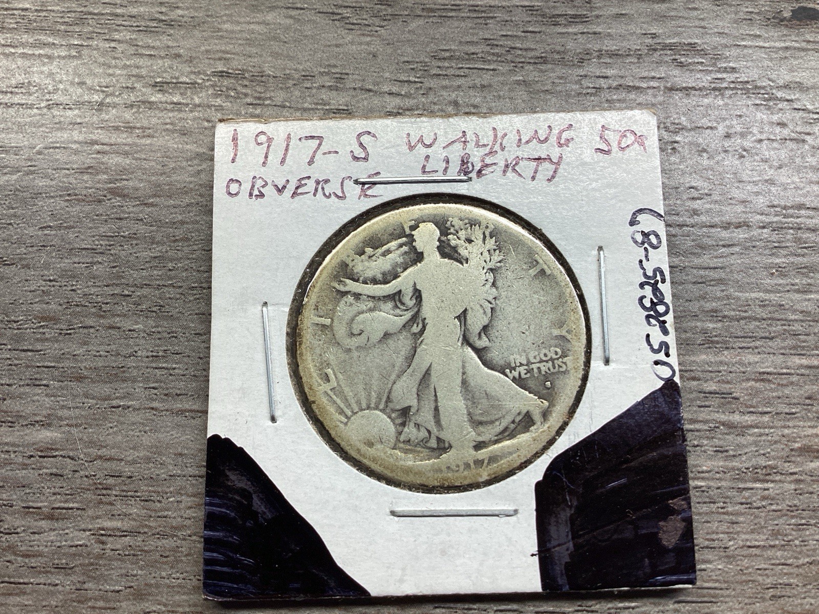 1917 S Walking Liberty Half-Dollar w/Obverse San Francisco Mint Mark 052825 87ad