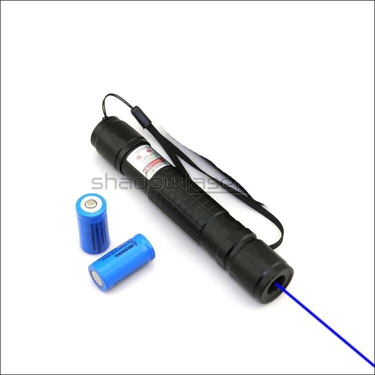BX2 450nm Focusable Blue Laser Pointer Visible Laser Torch Beam & Battery US
