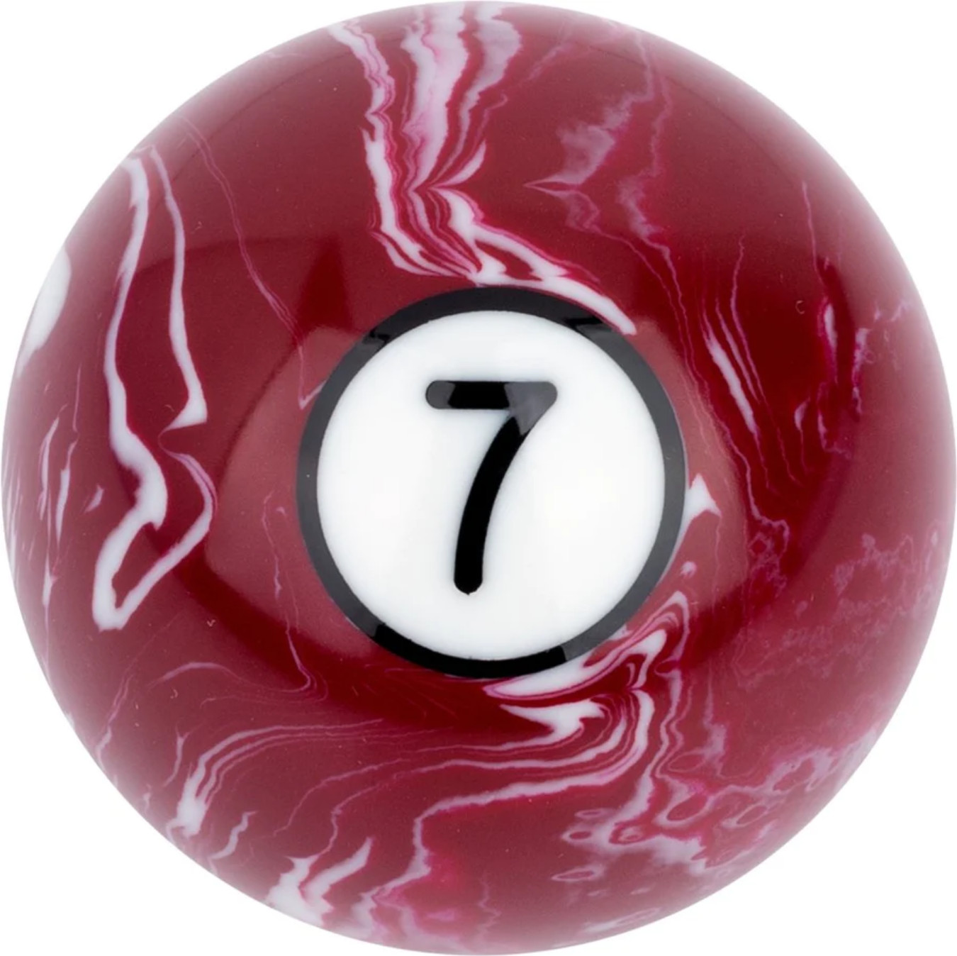 Action #7 White Marble Replacement Pool Ball - RBWM