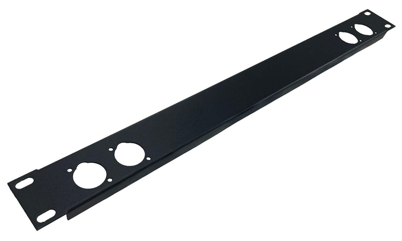 PROCRAFT AFP1U-4XOS-BK 1U Formed Aluminum Rack Panel w/ 4 Offset D punches