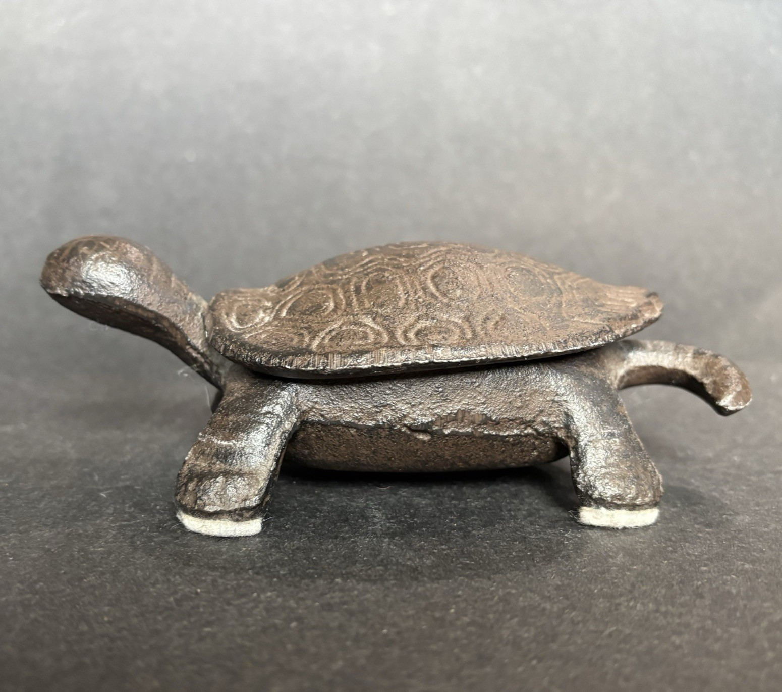 Turtle Cast Iron Door Stop - Hide A Key - Hidden Hinge Top, Key Holder