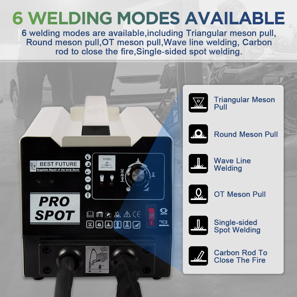 6 Models Car Body Dent Repair Kit Dent Puller Spot Welder Welding Machine 3800A