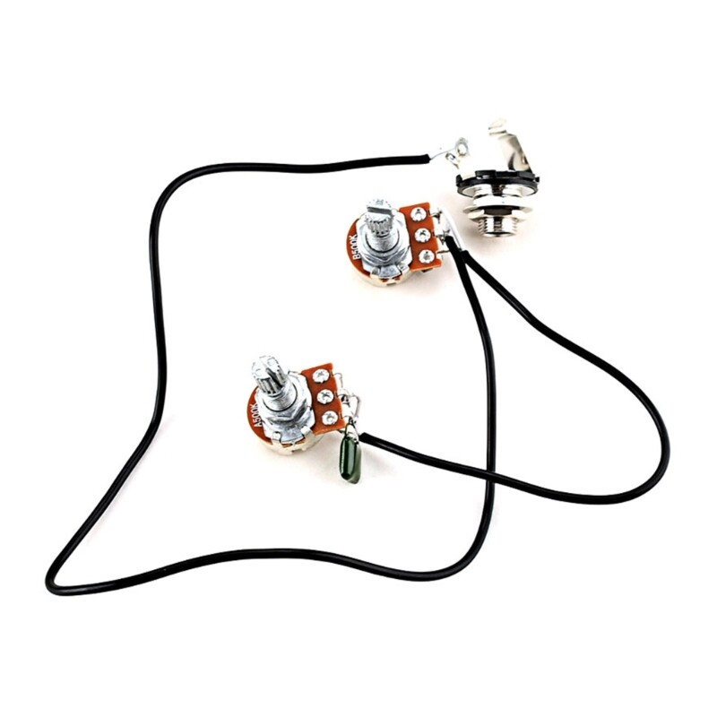 1V1T Single Coil Pickup Guitar Wiring Harness Set 3/4 String Box
