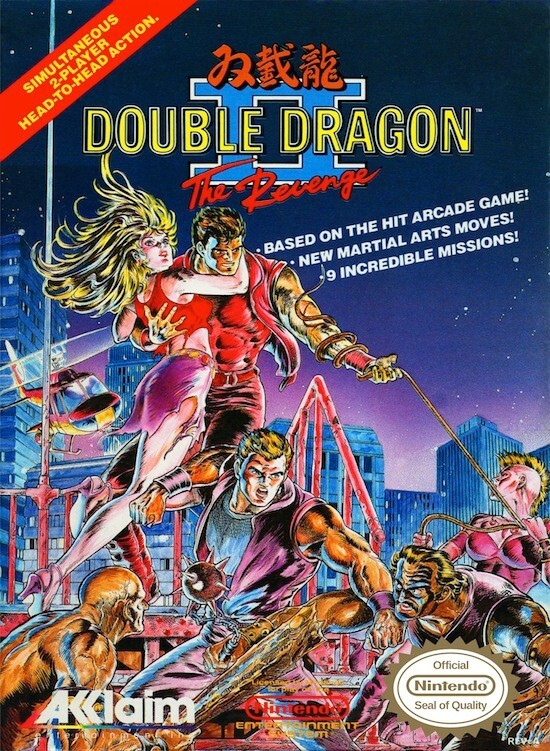 Nintendo Classic Art - Double Dragon II 2 Video Game Cover Poster 11x15